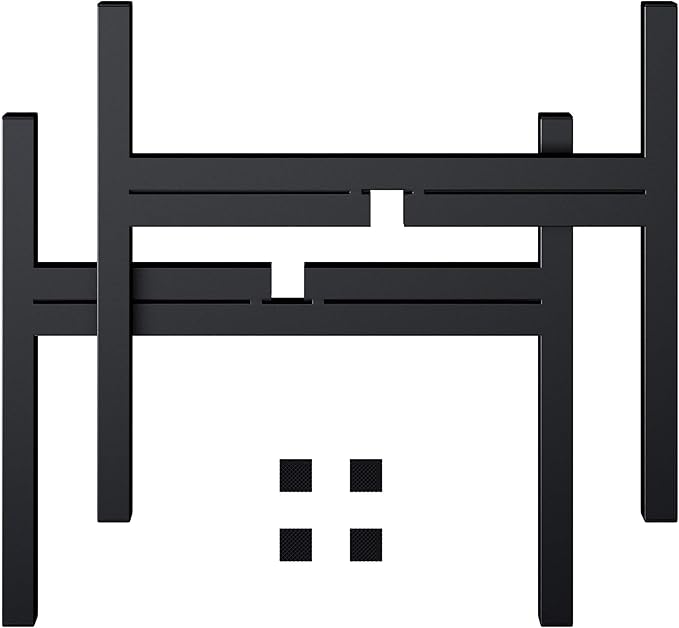 FaithLand Mid Century Plant Stand Indoor Outdoor (EXCLUDING 12" Plant Pot) , Hold Up to 12 Inch Planter, Metal Planter Stand, Potted Plant Holder, Black - Fits Snake Plant - Upgraded Design.