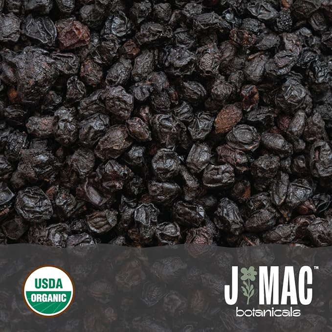 J Mac Botanicals, Organic Dried Elderberry (16 oz.)