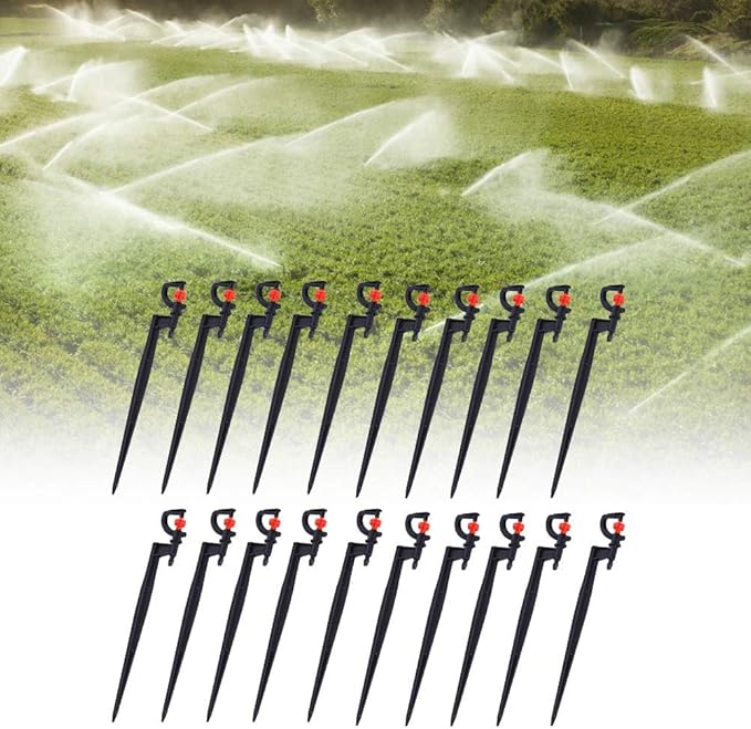 Irrigation Sprinkler, 20Pcs G-Type 360 Degree Sprinkler Nozzle Plants Watering Spray Nozzle Lawn Watering Dripper System