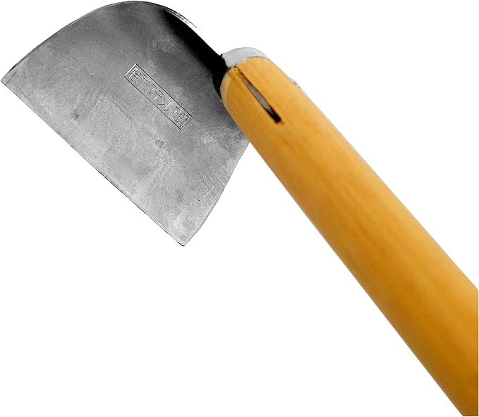 Garden Hoe Long Handle 43" Heavy Duty Japanese Stainless Steel, Made in JAPAN, Draw Hoe Weeding Tool, Stand Up Weeder Hand Tool
