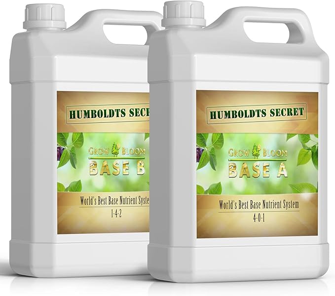 Humboldts Secret Set of A & B Liquid Hydroponics Fertilizer - World's Best Nutrient System – Hydroponic Nutrients for Outdoor, Indoor Plants – Supports Vegetative and Flowering Stages of Plants