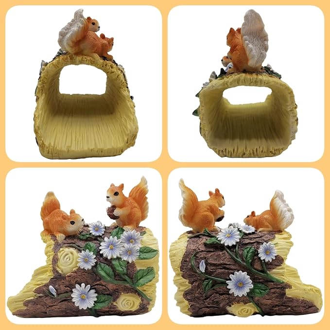 Squirrel Statues Gutter Downspout Extension Statues Garden Decoration,Resin Statue Outdoor Decor,Animal Downspout Diverter,Decorative Gutter Extension,3"×4" Downspout Extender Diverter Splash Block