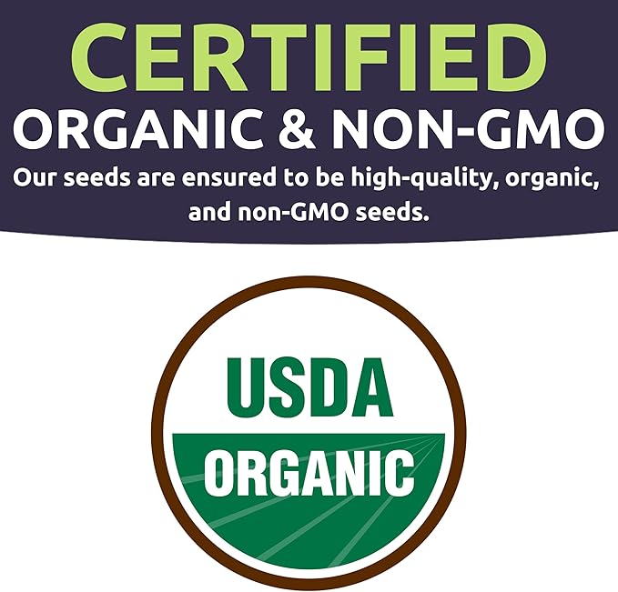 Organic Seeds Ultimate Variety Pack - 60 Individual Packs - 2025 Season - Geonvese Basil, Nantes Carrot, Roquette Arugula and More! for Indoor & Outdoor Planting (Non-GMO, Certified Organic)