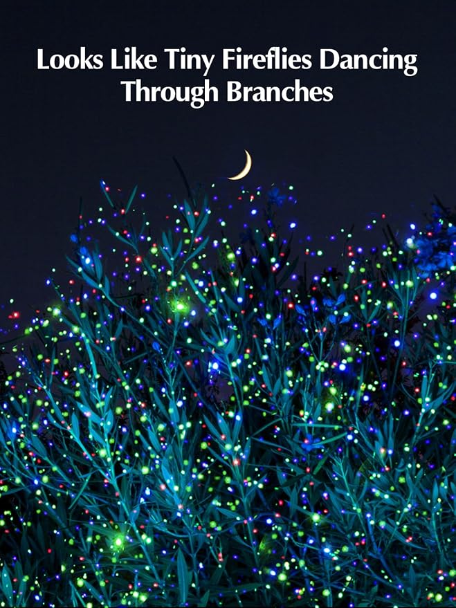 Laser Christmas Projector Lights Outdoor, 3 Color Laser Projector Light, Moving Firefly Lights Show w/Remote & Timer, Waterproof Holiday Christmas Decorations for Garden Yard Party Wedding Home Decor