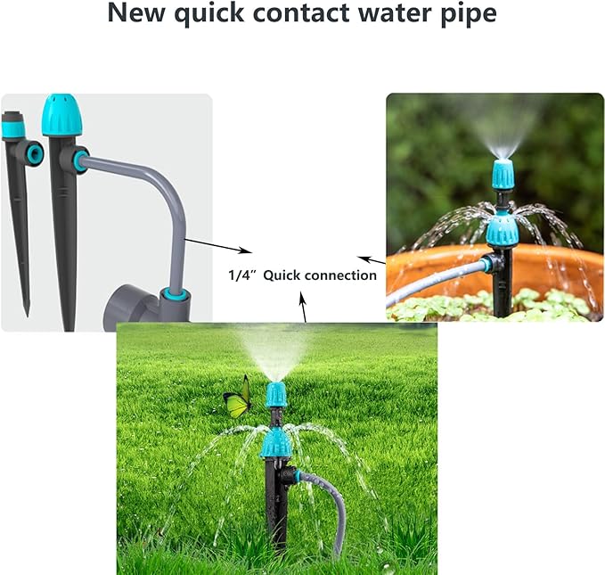 1/4 Inch Drip Hose,65Foot Gray Drip Hose for DIY Garden Irrigation Systems,Hydroponics,Spray Hose,Drip Emitter,or as a Blank Distribution Tube for any Garden Project(20 m)