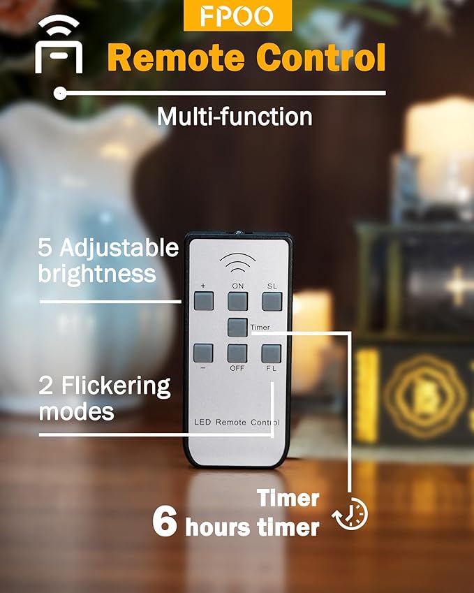 LED Tea Lights Rechargeable Candles with USB Charging Cable, 6 PCS Votive Tea Light with Remote, Flameless Flickering Warm White Tealights Candle for Halloween, Pumpkin Light, Christmas Decoration