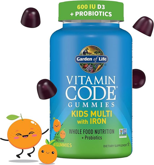 Garden of Life Kids Multivitamin Gummy Orange,30 Day