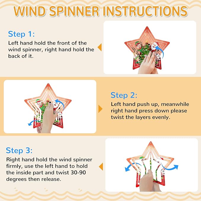 Sublimation Wind Spinner Blanks, 6 Pack 10 Inch 3D Aluminum Metal Hanging Wind Spinner Bulk for Garden Yard Outdoor, Window Porch Decoration for Heat Press Transfer DIY