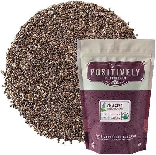 Organic Positively Botanicals Company, Chia Seeds, 16 Ounce