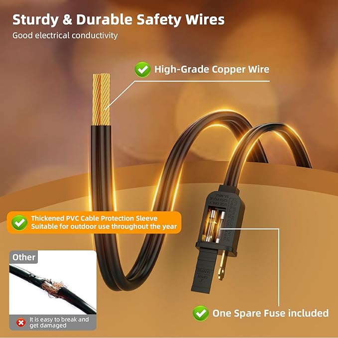 FOOMAN LED Outdoor String Lights, 50FT Outside Waterproof Patio Lights with 25+2 Shatterproof ST38 Edison Bulbs, 2700K Warm White Hanging Light, Dimmable Light for Backyard Garden Bistro Party