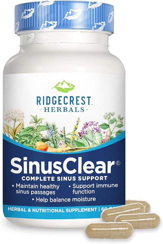 RidgeCrest Herbals SinusClear, Complete Formula (60 Veg 30 Serv)