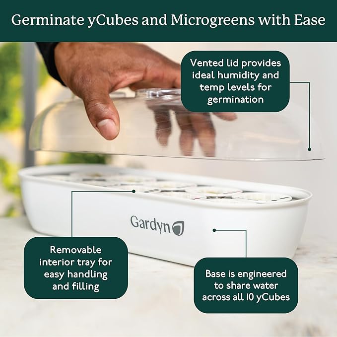 Gardyn Indoor Garden Nursery - Indoor Germination, Hydroponic Growing System - Seed Starter Tray Works with Gardyn Home Tower Gardens, Vertical Garden Planters & Microgreens Growing Kits