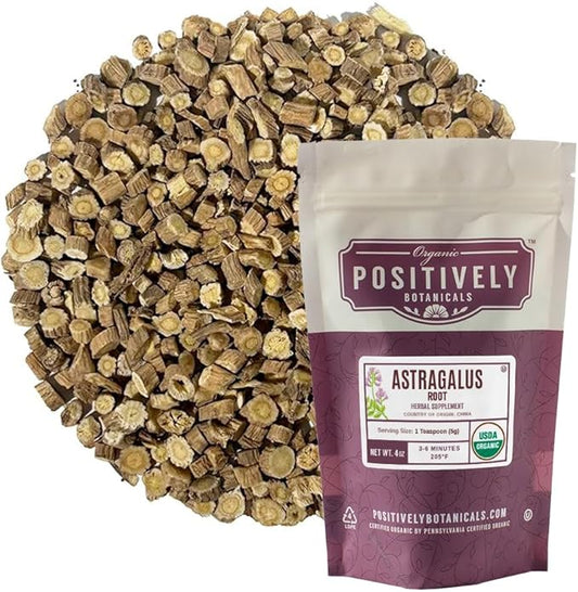 Organic Positively Botanicals Company, Astragalus Root, 4 Ounce