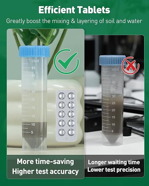 Pawfly 2 in 1 Soil Test Kit for pH & Nitrogen, 30 Strips Soil pH Test Kit, Soil pH Test Strips (3.5-9 Range), Soil Testing Kit for Lawn Garden Indoor & Outdoor