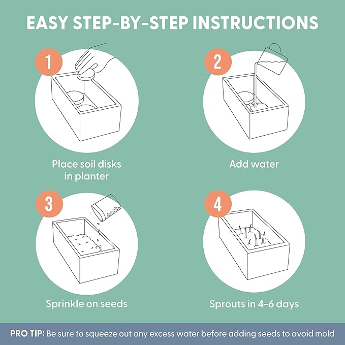 The Cat Ladies Cat Grass Kit (Organic) with Rustic Wood Planter, Seed and Soil. Easy to Grow for Indoor or Outdoor Cats, Dogs and Other Pets. Prevent Hairballs and Aid Digestion