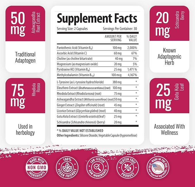 1 Body Ashwagandha Complex Supplement 120 Vegan