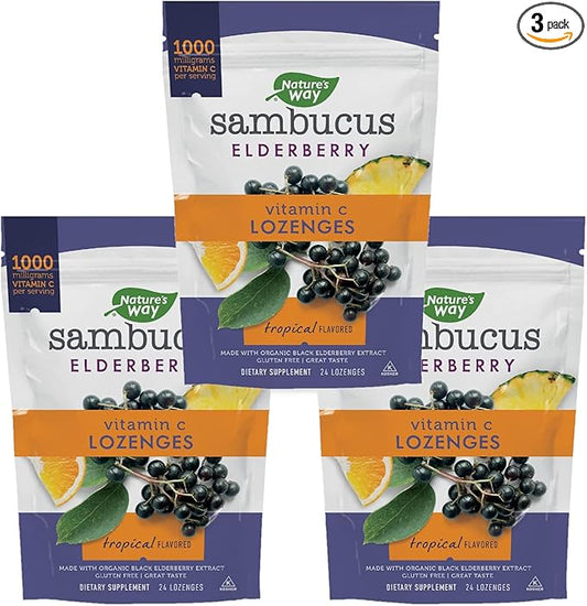 Nature’s Way Sambucus Elderberry Lozenges, 1000 24 Count