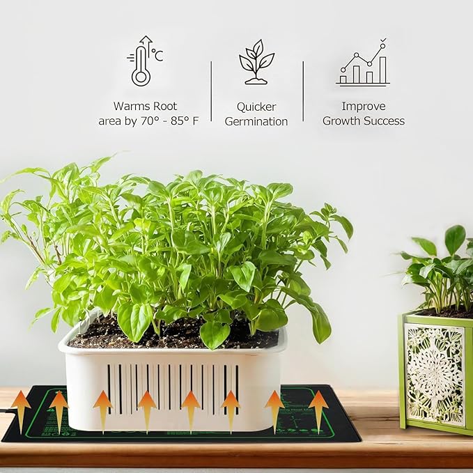 Upgrade 48"x20" Durable Waterproof Seedling Heat Mat with ETL Certified, Warm Hydroponic Heating Pad for Germination,Indoor Plant Gardening and Cutting, Brewing and Seed Starting Greenhouse