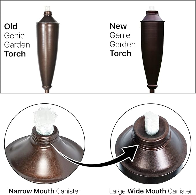 Garden Torches for Outside -Deco Home Pack of 4 Metal Garden Torches Citronella Oil for Outdoor Ambiance - Decorative and Functional Citronella Torches for Patio, Lawn, and Backyard- Bronze