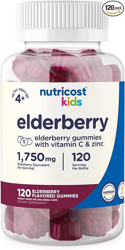 Nutricost Kids Elderberry Gummies (50mg) 120 Gummies