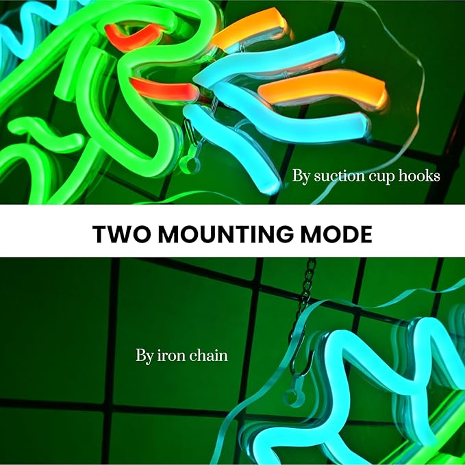 Monster Neon Sign Dimmable Dinosaur Neon Signs for Wall Decor LED USB Powered Anime Neon Light Sign for Bedroom Game Room Bar Party Club Man Cave Decoration Boys Birthday Gifts