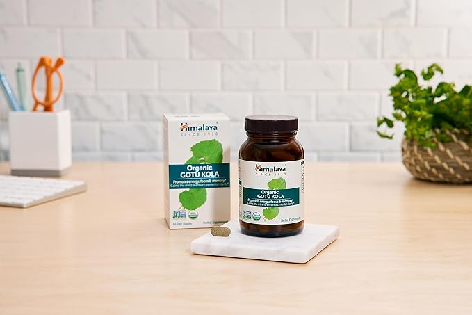 Himalaya Organic Gotu Kola, Herbal Supplement 90 Plant-Based 45 Day