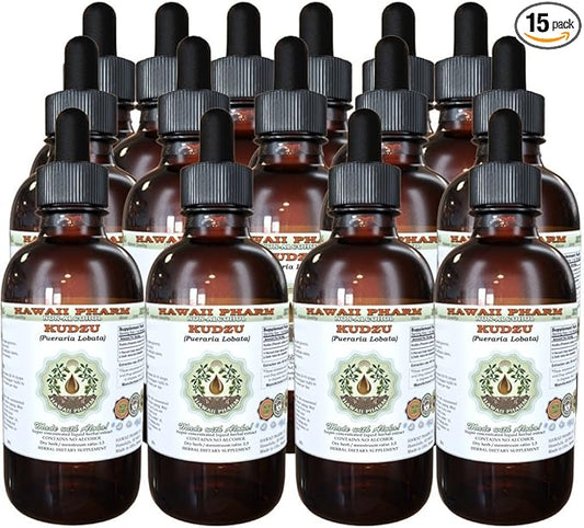 Hawaii Pharm Kudzu Alcohol-FREE Liquid Extract, 15x4 oz