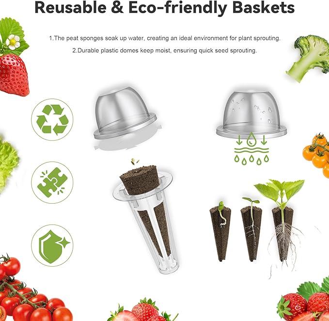 inbloom Pepper Seed Pod Kit for AeroGarden, iDOO, Ahopegarden, MUFGA Hydroponic Growing System, 12-Pod, 350+ Seeds include Cucumber,Red Chili Pepper,Green&Yellow Pepper,Purple Pepper,Red&Golden Tomato