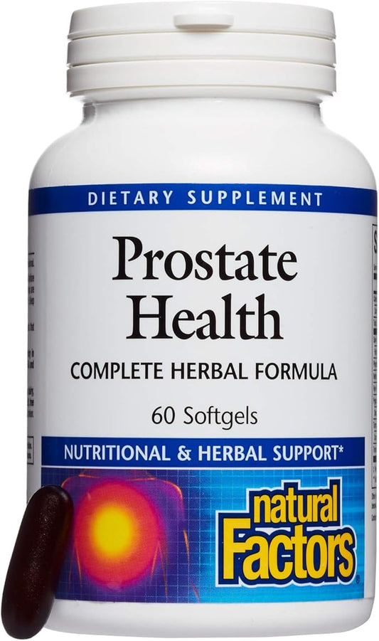 Natural Factors, Prostate Health Formula, Herbal 60 softgel (60 servings)