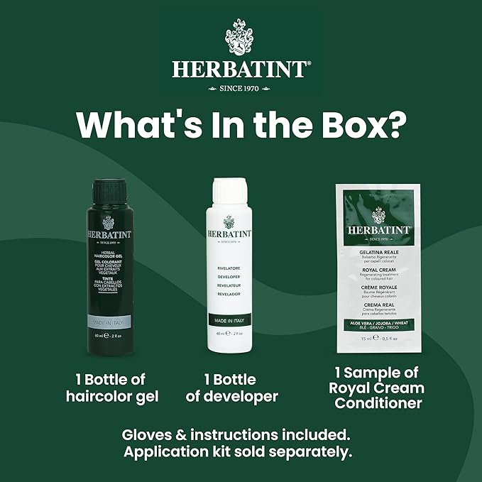 Herbatint Permanent Haircolor Gel, 6N Dark 100% Grey 2 Pack