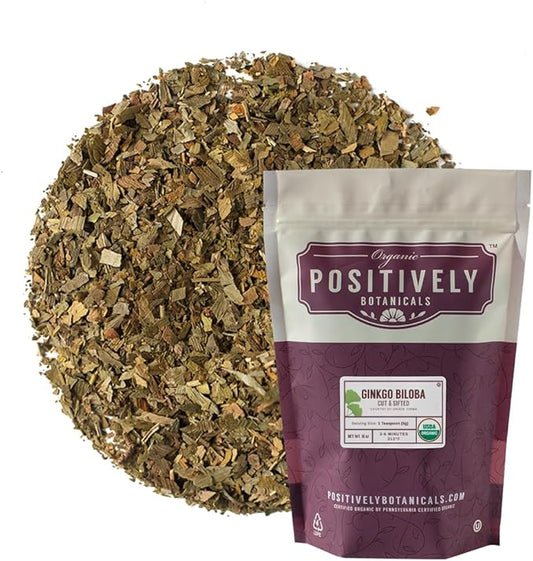 Organic Positively Botanicals Company, Ginkgo Biloba, 16 Ounce
