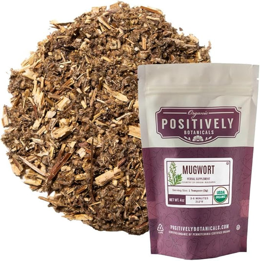 Organic Positively Botanicals Company, Mugwort, Loose 4 Ounce