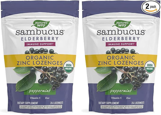 Nature's Way Sambucus Zinc Lozenges 24 Lozenges