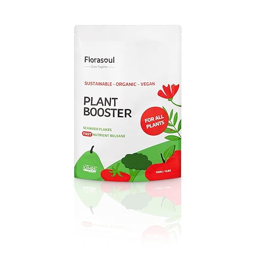 Florasoul® Plant Booster – Organic Vegan Fertilizer for Self-Sufficient Gardeners! All-Purpose, Nutrient-Rich Plant Food for Lush Growth, Vibrant Flowers & Healthy Soil – 100% Natural, Pet-Safe