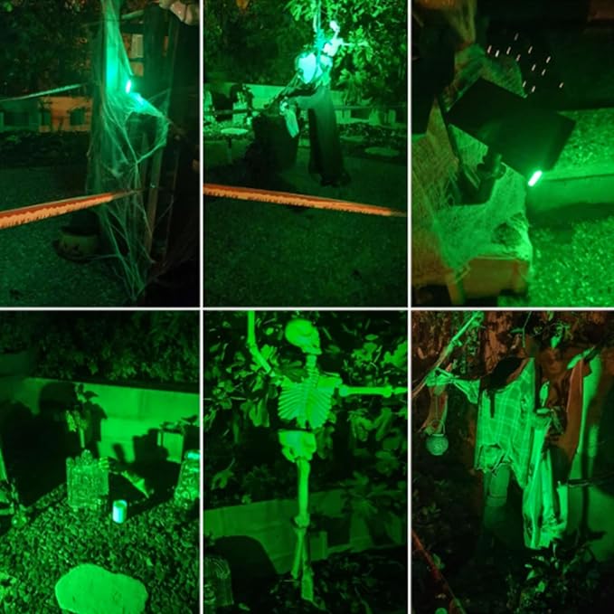 Green Solar Spot Lights Outdoor, St. Patrick's Day Decor Lights with IP65 Waterproof 20 LEDs Solar Landscape Spotlights for Garden Path Yard Holiday Christmas 4 Pack