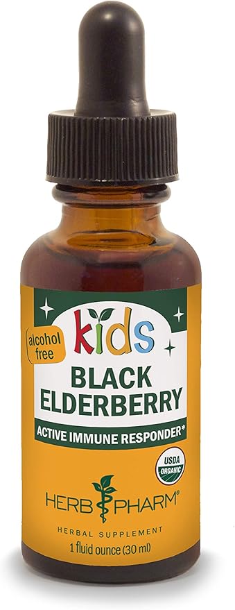 Herb Pharm Kids Certified-Organic Alcohol-Free Black 1 Ounce (GLKELD01)