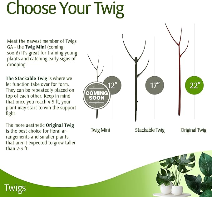 Plant Support Stakes, Stem Holder Structures for Indoor & Outdoor Use, Garden Accessories for Climbing & Potted Plants, Trellis Alternative - Begonia Red, 10 Pack, 22" L, Original