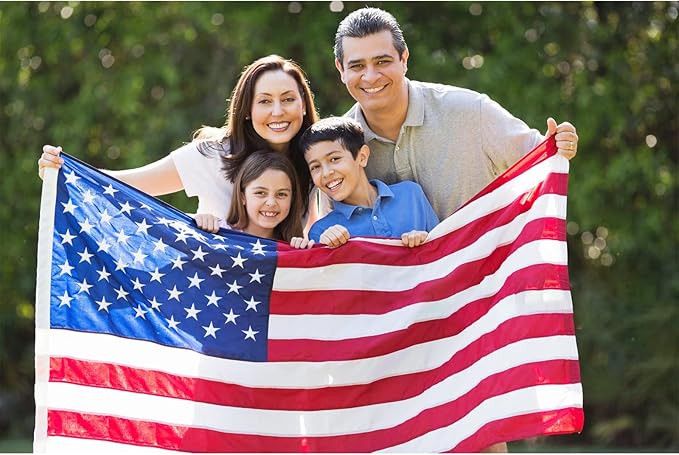 Homissor American Flag 2X4 US Flags 2’ x 4’ Heavy Duty Outdoor Durable Nylon USA Flag with Embroidered Stars, Sewn Stripes and Brass Grommets
