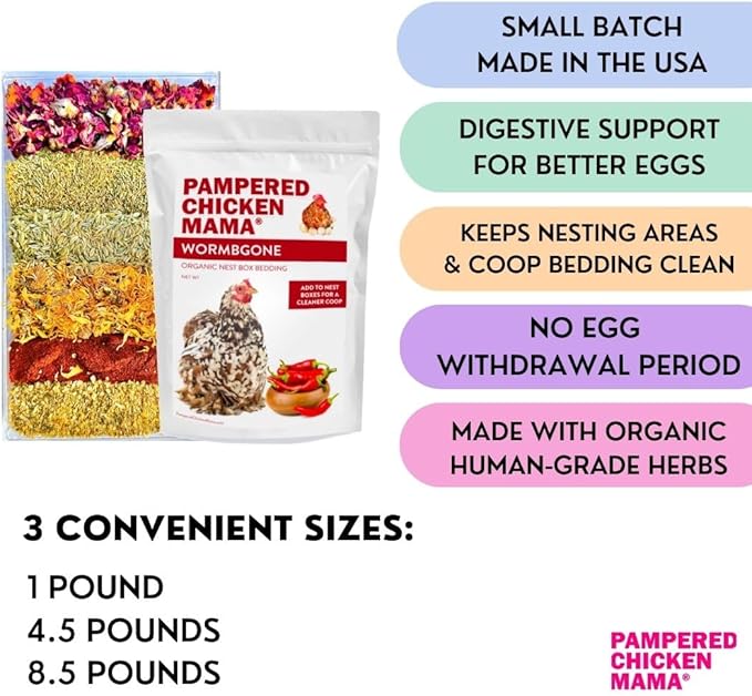 WormBGone Non-GMO Backyard Chicken Nesting Herbs (1 Pound)