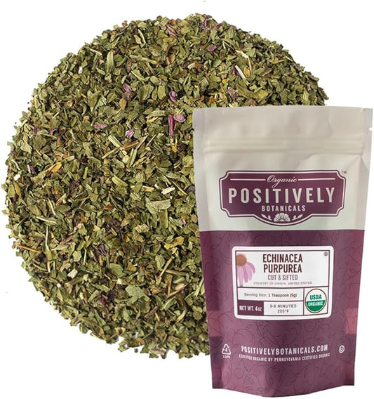 Organic Positively Botanicals Company, Echinacea Purpurea, 4 Ounce