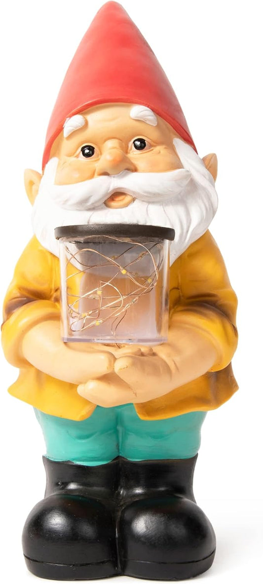 VP Home Gnome Solar Powered LED Outdoor Decor Garden Light Solar Powered Outdoor Decor Garden Light Great for Your Garden Solar Powered Light Garden Gnome Decorations Gifts for Outside Patio Lawn