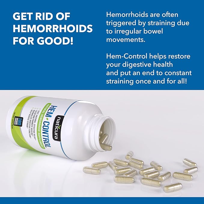 Hem-Control - Fast Effective Hemorrhoid Treatment 180 Vegan