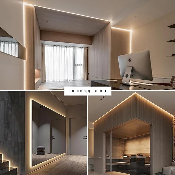 Outdoor LED Rope Light Waterproof, AC 110V,1800LEDs,3500k LED Strip Lights 15M/49.2ft Fexible LED Tape Light for Garden, Patio, Indoor Outdoor Decoration