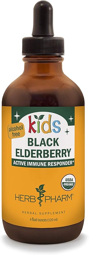 Herb Pharm Kids Certified-Organic Alcohol-Free Black 4 Ounce
