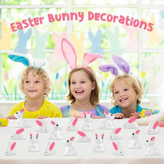 280Pcs Mini Bunny, Mini Resin Bunny Animals, Miniature Rabbit for Landscape Ornaments Miniature Garden Decor Potted Plant,Cake Topper Decoration
