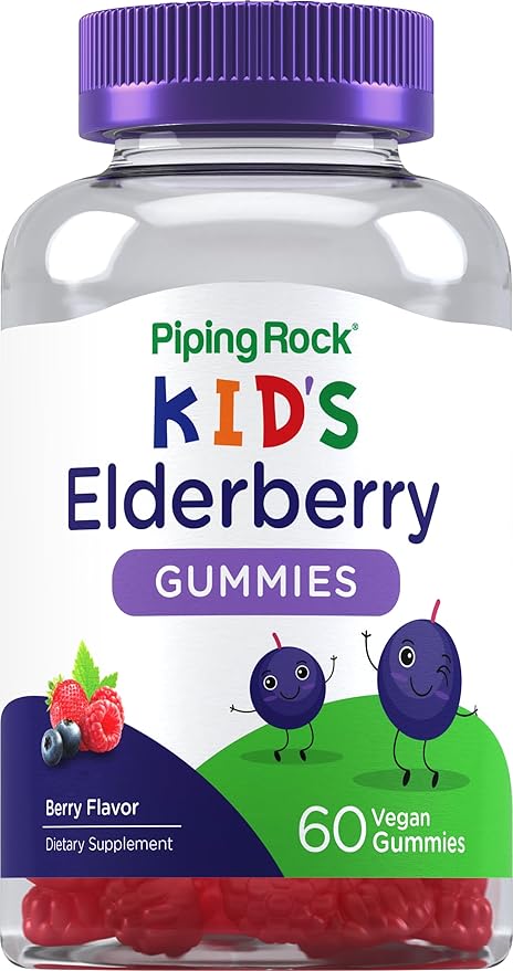 Piping Rock Kids Elderberry Gummy Vitamins 60 Gummies