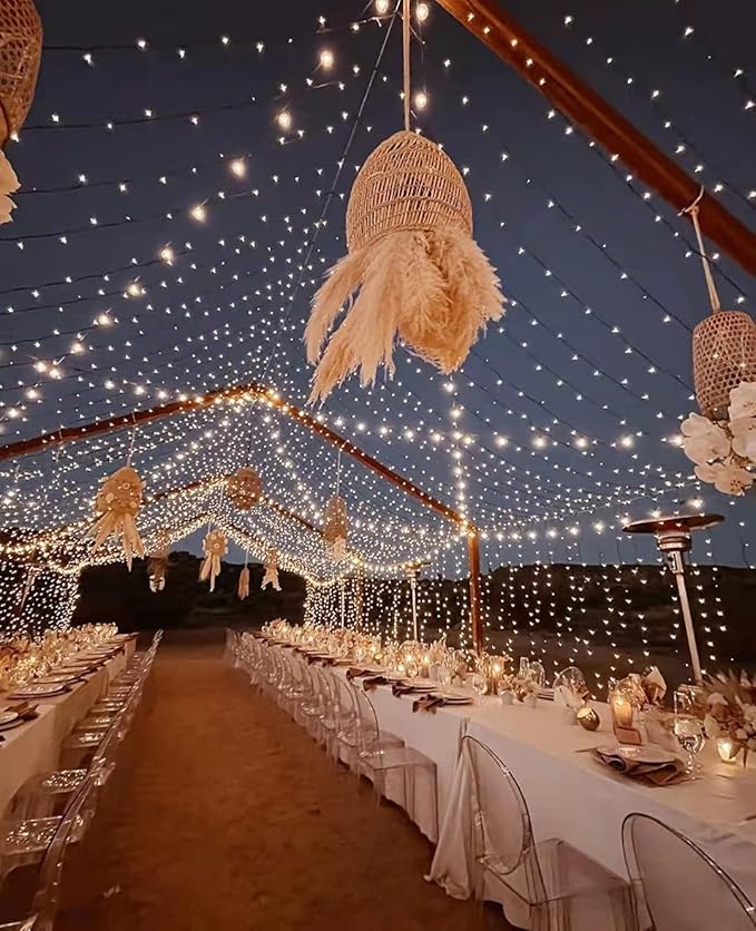 OZS 2Pack 164ft 400 LED String Lights Outdoor/Indoor, Extendable String Lights for Christmas Trees, Waterproof 8 Modes Green Wire Lights Holiday for Christmas Decorations (Cool White)