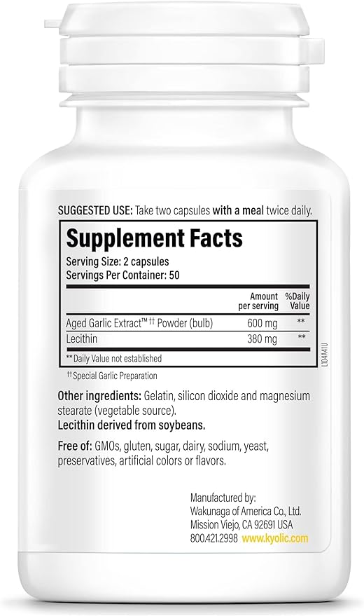 Kyolic Aged Garlic Extract Formula 104 100 Capsules