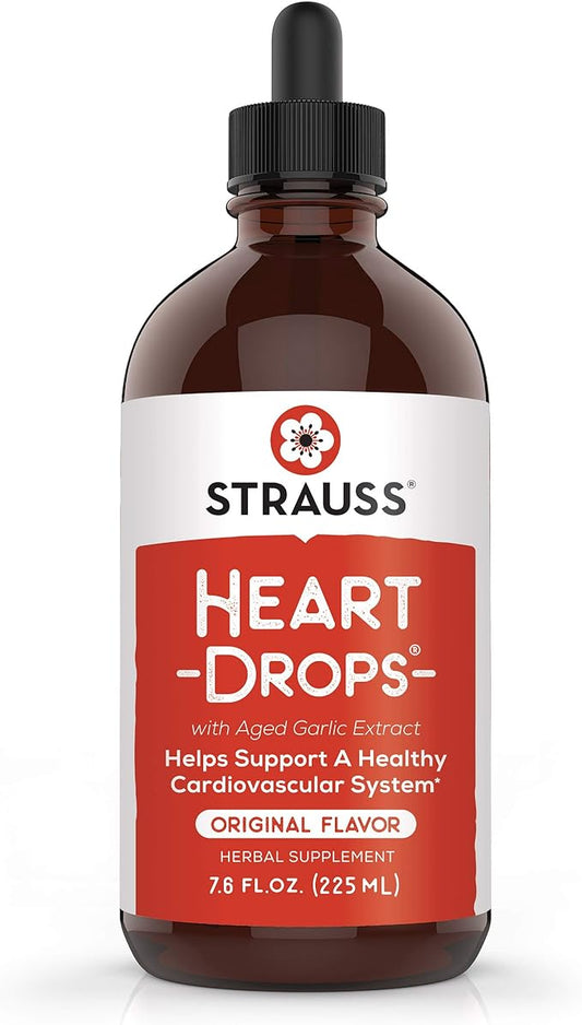 Strauss Naturals Heartdrops, Herbal Heart Supplements 7.6 fl