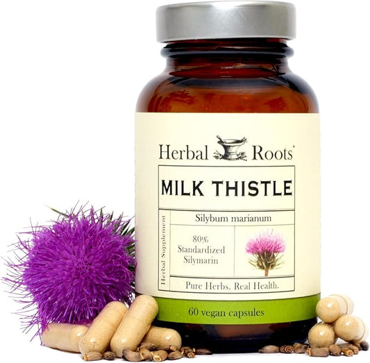 Herbal Roots Milk Thistle Capsules 80% Silymarin